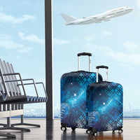 Aotearoa Taniko Matariki Luggage Cover Cosmic Blue LT7 - Polynesian Pride