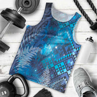 Aotearoa Taniko Matariki Men Tank Top Cosmic Blue LT7 - Polynesian Pride
