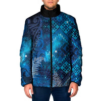 Aotearoa Taniko Matariki Padded Jacket Cosmic Blue LT7 Men Blue - Polynesian Pride