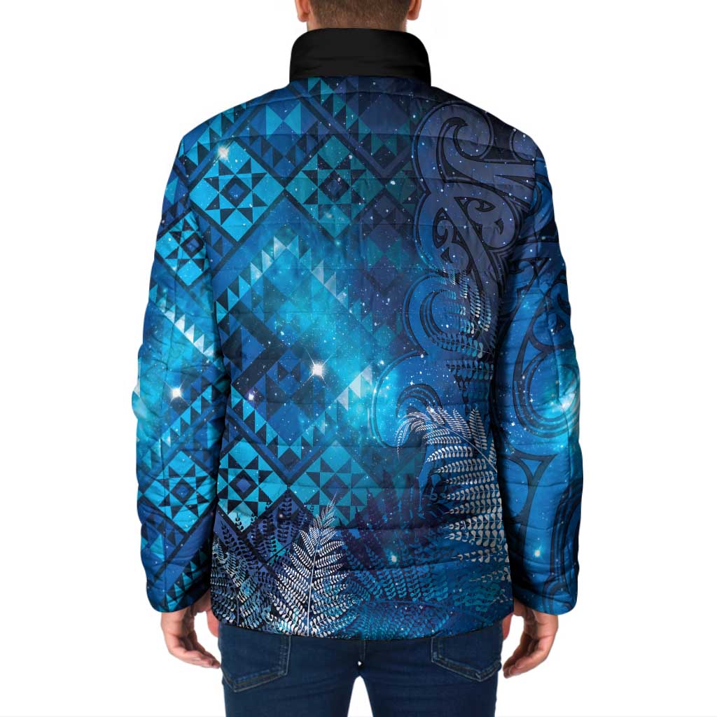 Aotearoa Taniko Matariki Padded Jacket Cosmic Blue LT7 - Polynesian Pride
