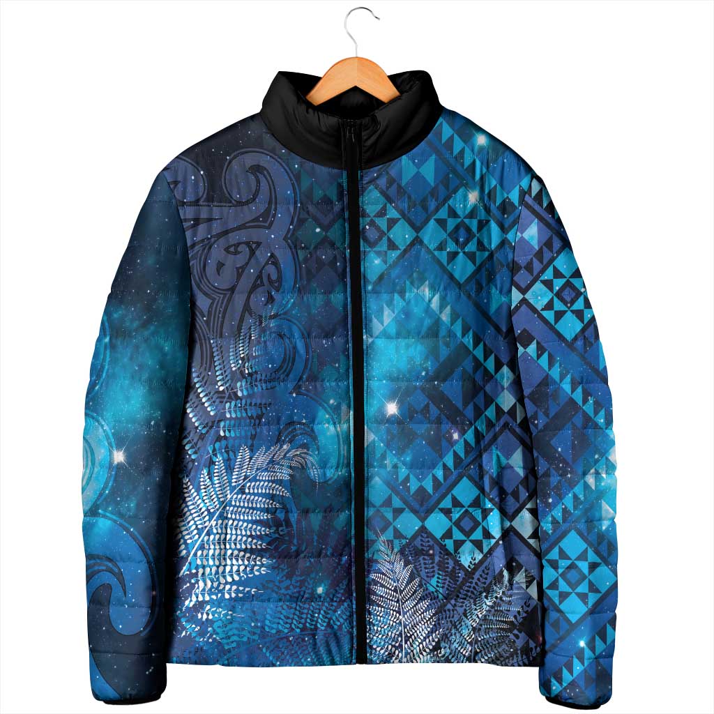 Aotearoa Taniko Matariki Padded Jacket Cosmic Blue LT7 - Polynesian Pride