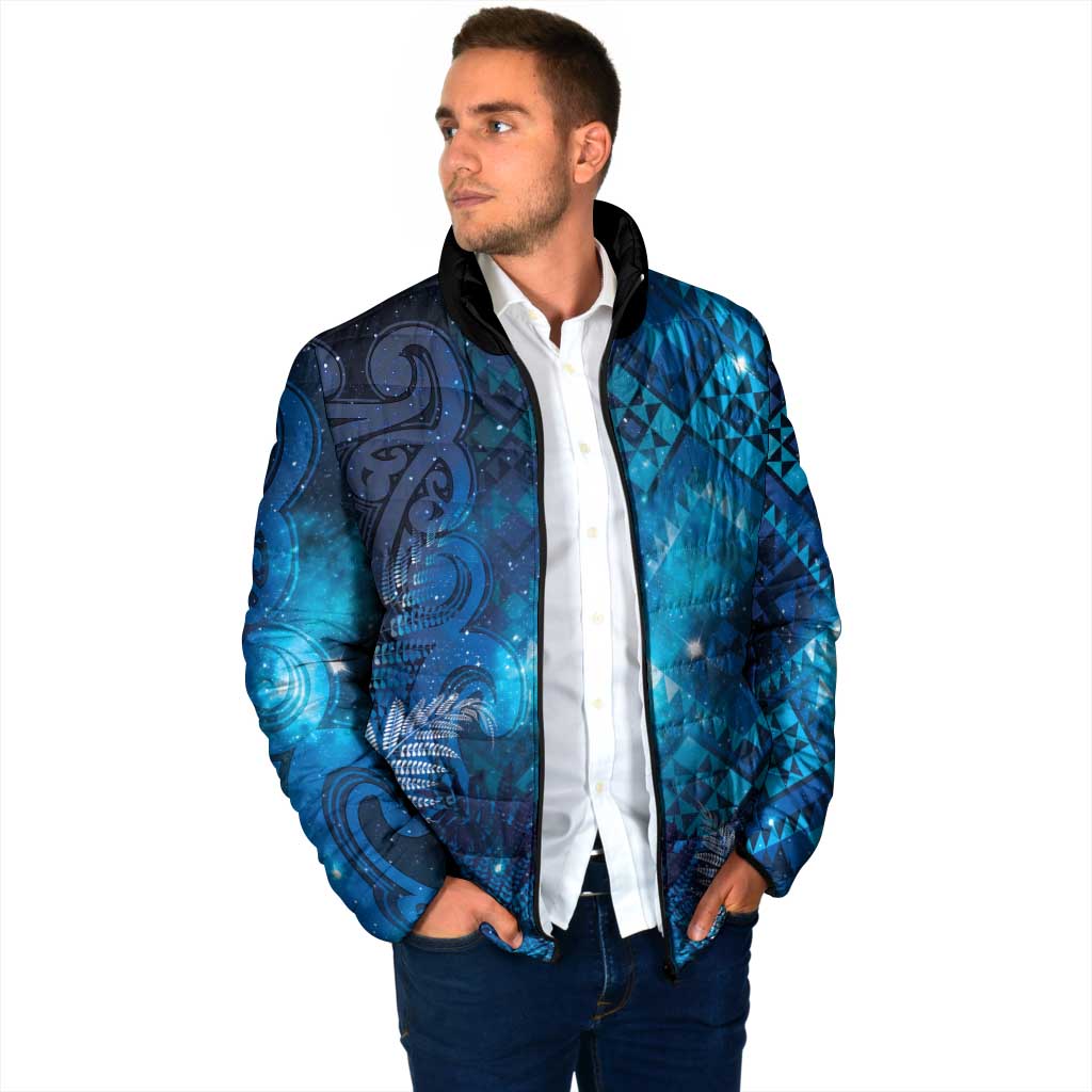 Aotearoa Taniko Matariki Padded Jacket Cosmic Blue LT7 - Polynesian Pride