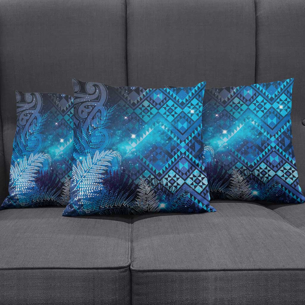 Aotearoa Taniko Matariki Pillow Cover Cosmic Blue LT7 - Polynesian Pride
