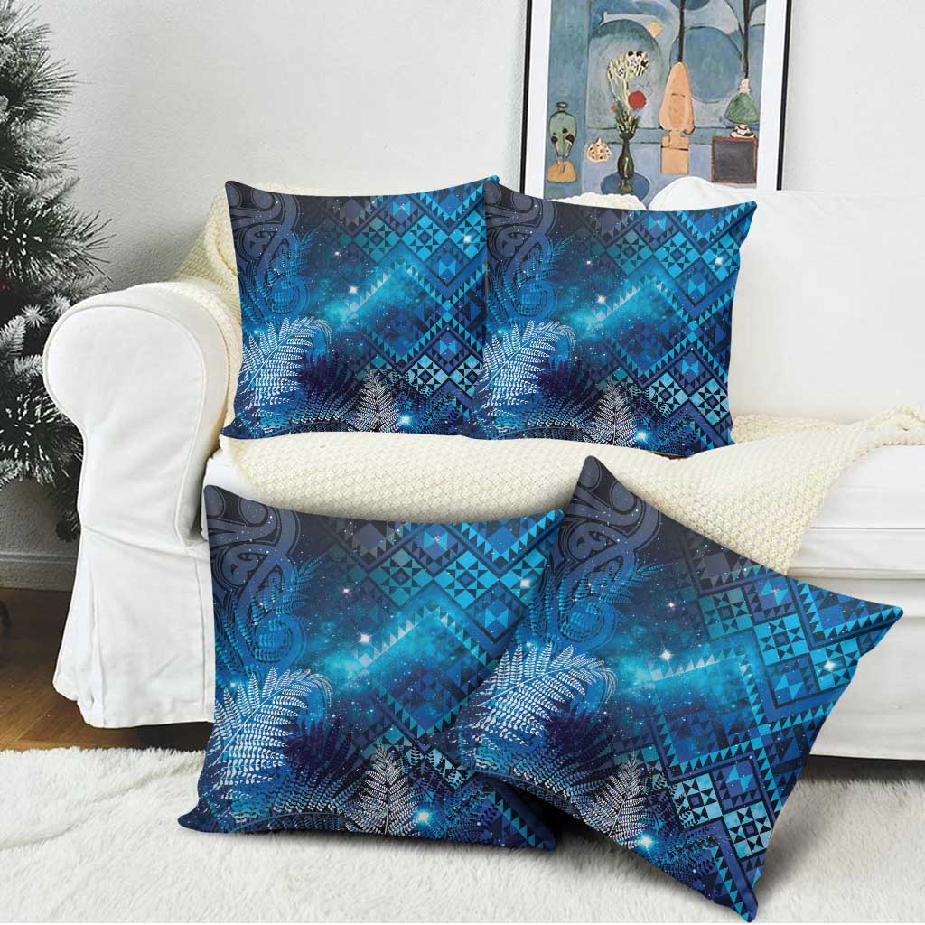 Aotearoa Taniko Matariki Pillow Cover Cosmic Blue LT7 - Polynesian Pride