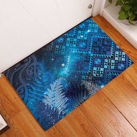 Aotearoa Taniko Matariki Rubber Doormat Cosmic Blue LT7 - Polynesian Pride