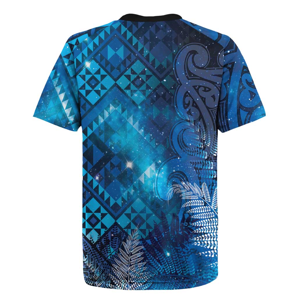 Aotearoa Taniko Matariki Rugby Jersey Cosmic Blue LT7 - Polynesian Pride
