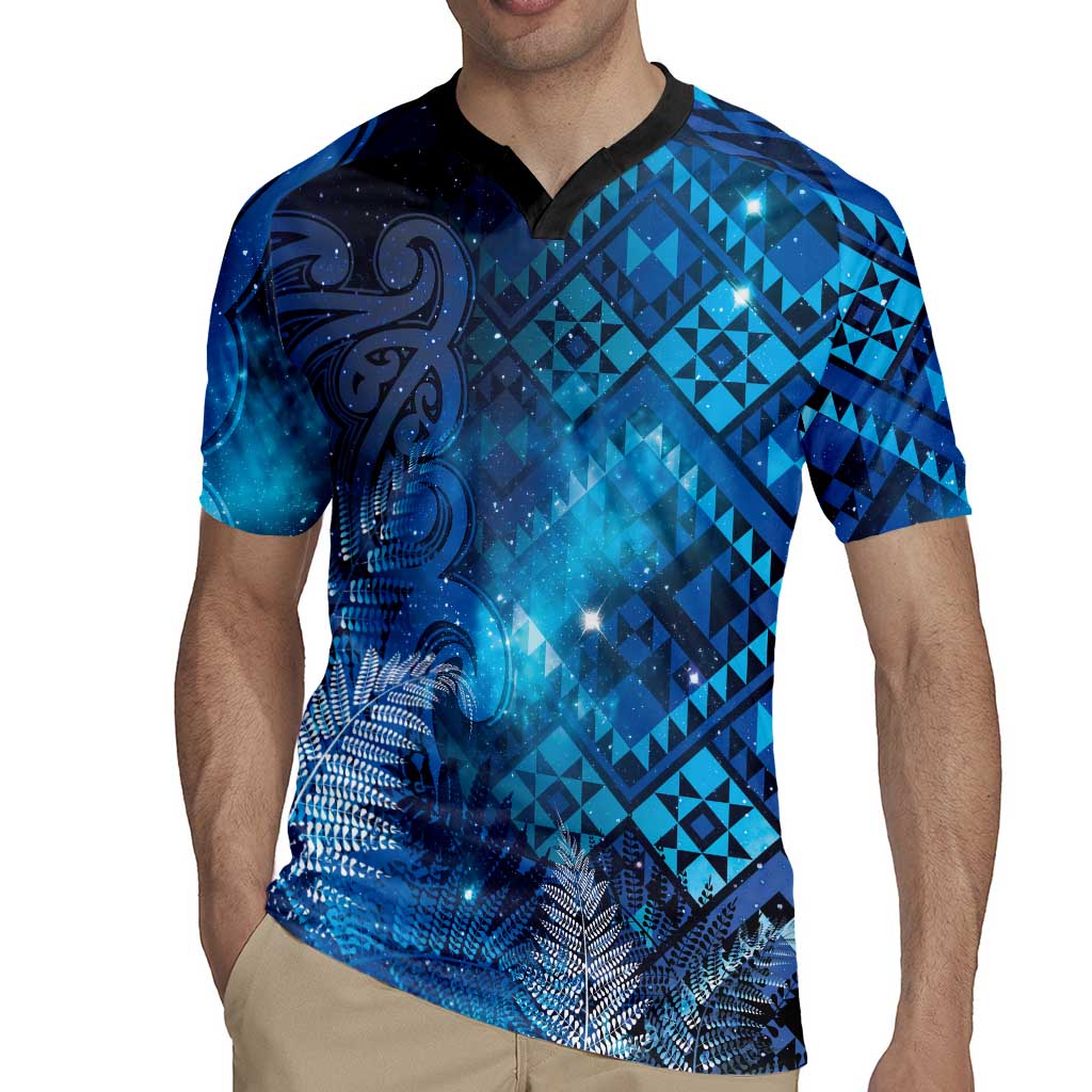 Aotearoa Taniko Matariki Rugby Jersey Cosmic Blue LT7 - Polynesian Pride