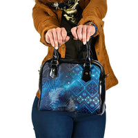 Aotearoa Taniko Matariki Shoulder Handbag Cosmic Blue LT7 One Size Blue - Polynesian Pride