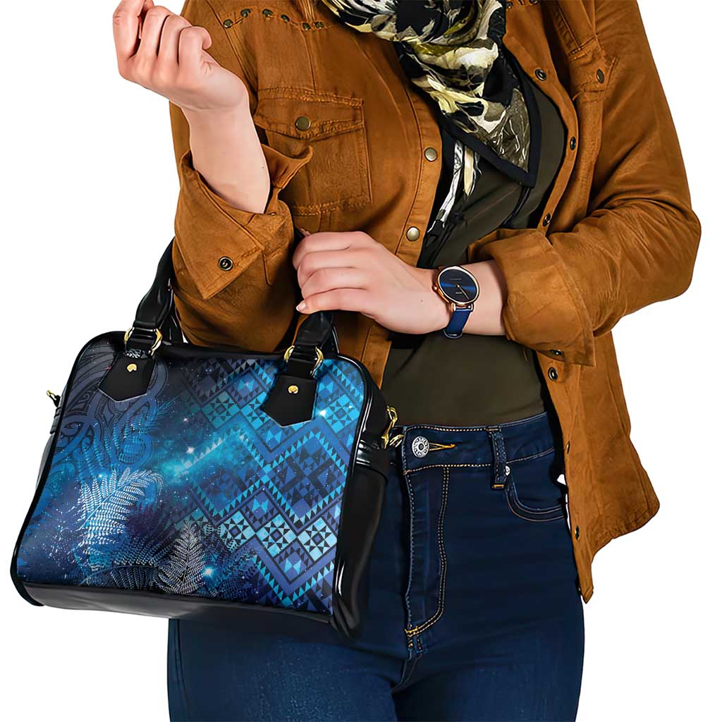 Aotearoa Taniko Matariki Shoulder Handbag Cosmic Blue LT7 - Polynesian Pride