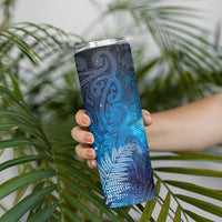 Aotearoa Taniko Matariki Skinny Tumbler Cosmic Blue LT7 - Polynesian Pride