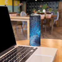 Aotearoa Taniko Matariki Skinny Tumbler Cosmic Blue LT7 - Polynesian Pride