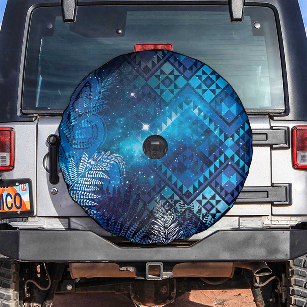 Aotearoa Taniko Matariki Spare Tire Cover Cosmic Blue LT7 Blue - Polynesian Pride