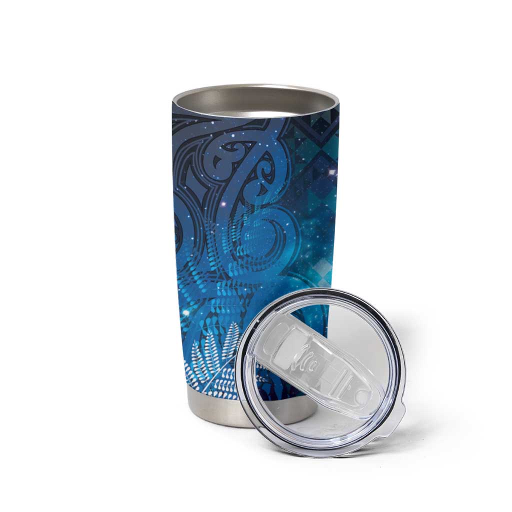 Aotearoa Taniko Matariki Tumbler Cup Cosmic Blue LT7 - Polynesian Pride