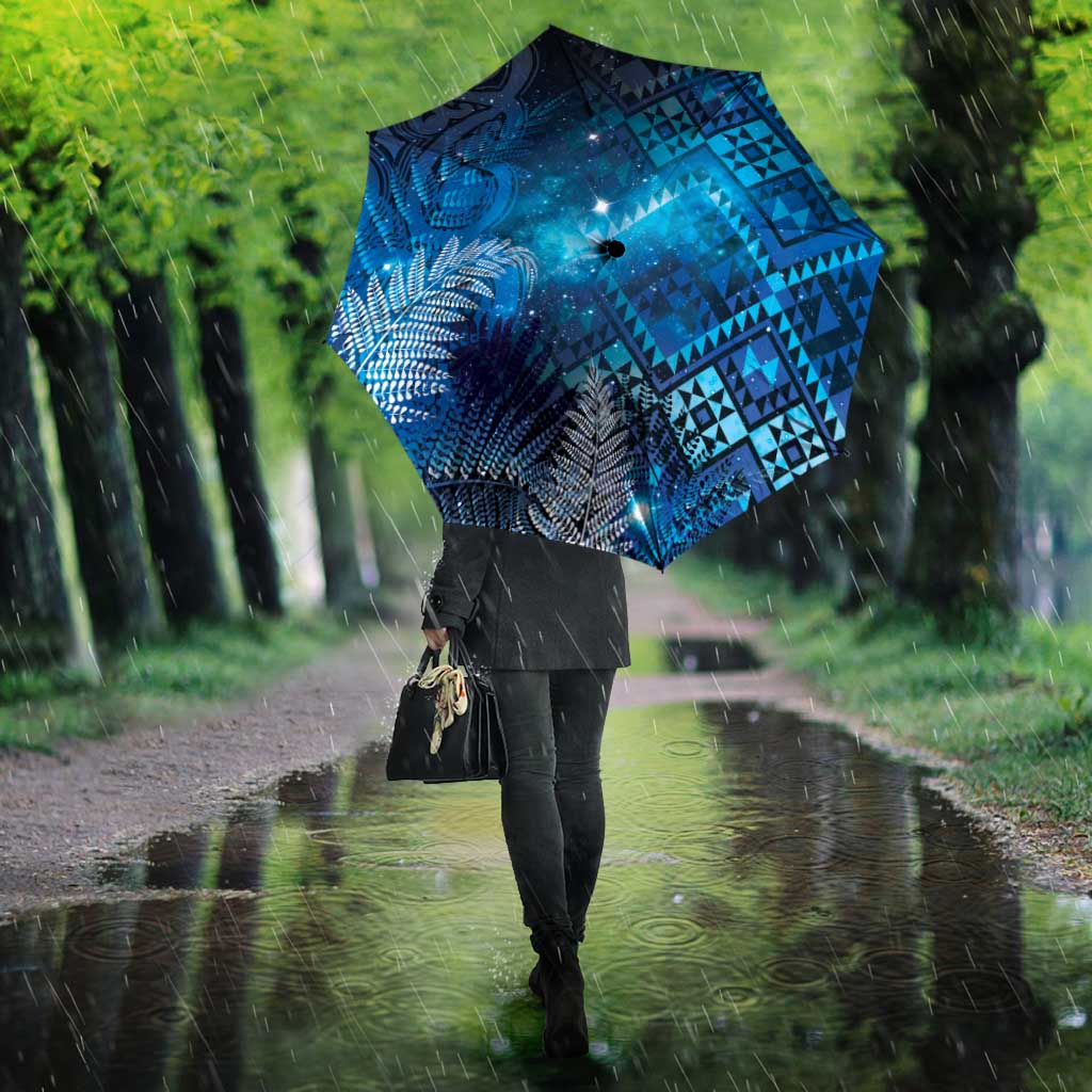 Aotearoa Taniko Matariki Umbrella Cosmic Blue LT7 - Polynesian Pride