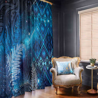 Aotearoa Taniko Matariki Window Curtain Cosmic Blue LT7 - Polynesian Pride