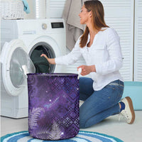 Aotearoa Taniko Matariki Laundry Basket Cosmic Violet LT7 - Polynesian Pride