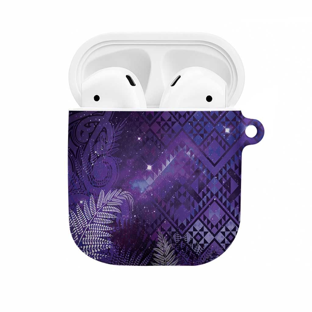 Aotearoa Taniko Matariki AirPods Case Cosmic Violet LT7 Purple - Polynesian Pride