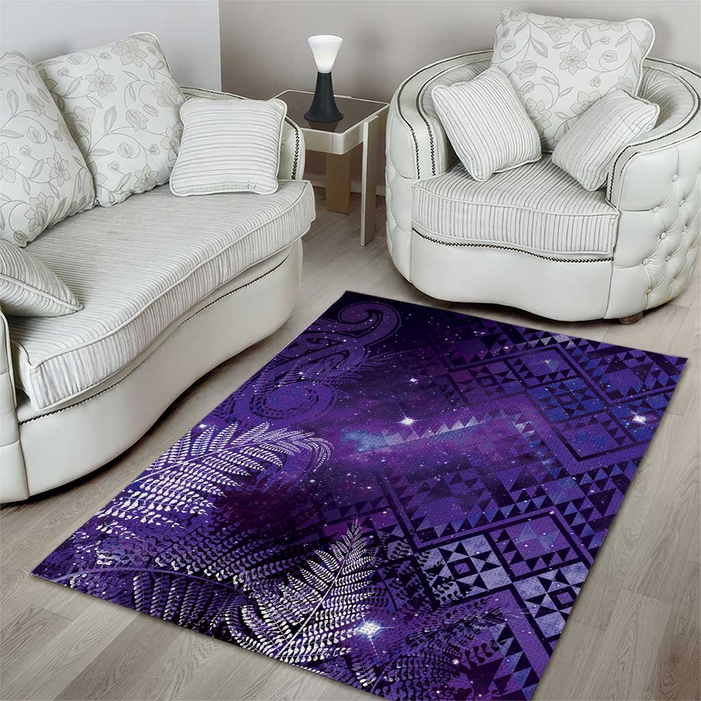 Aotearoa Taniko Matariki Area Rug Cosmic Violet