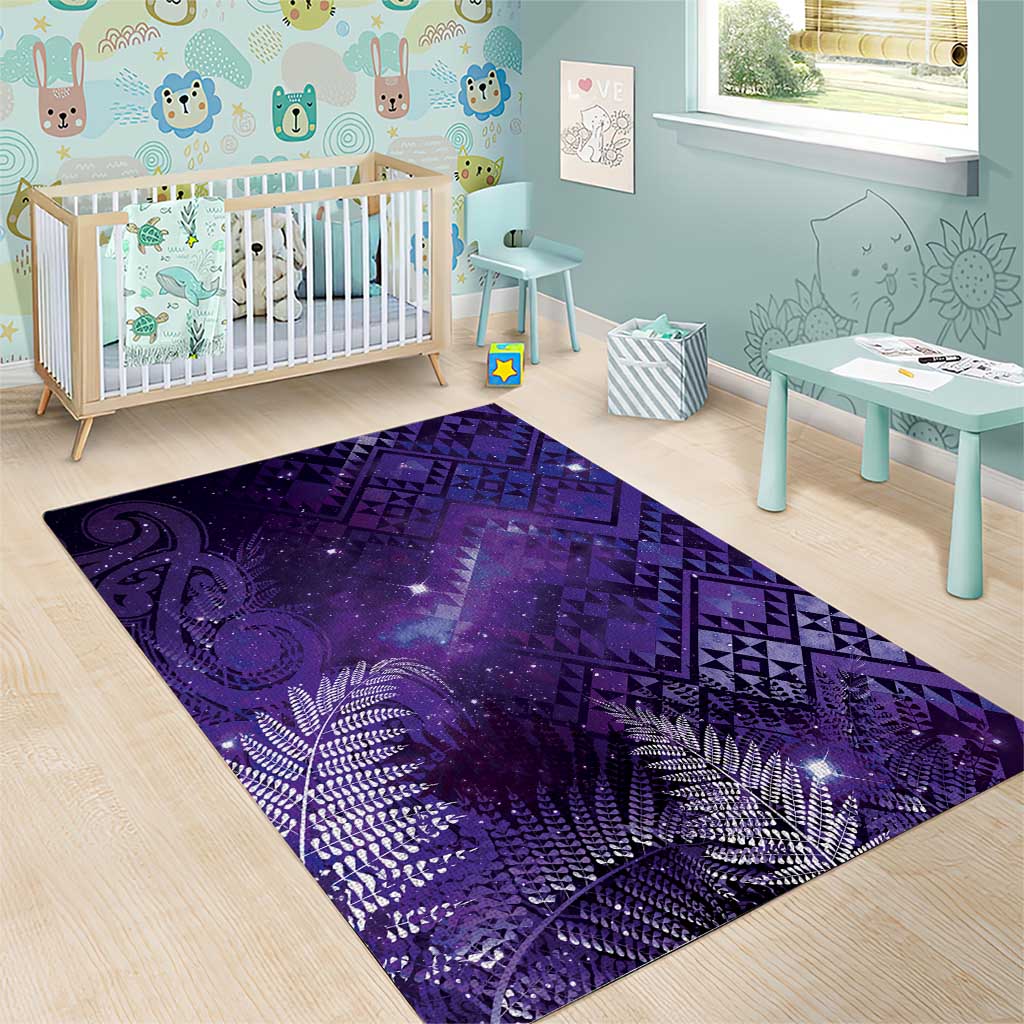 Aotearoa Taniko Matariki Area Rug Cosmic Violet