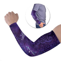 Aotearoa Taniko Matariki Arm Sleeves Cosmic Violet LT7 Set of 2 Purple - Polynesian Pride