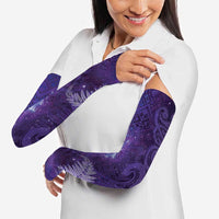 Aotearoa Taniko Matariki Arm Sleeves Cosmic Violet LT7 - Polynesian Pride