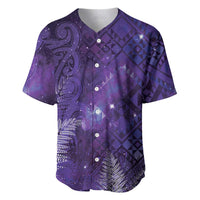 Aotearoa Taniko Matariki Baseball Jersey Cosmic Violet