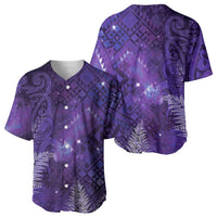 Aotearoa Taniko Matariki Baseball Jersey Cosmic Violet