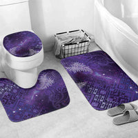 Aotearoa Taniko Matariki Bathroom Set Cosmic Violet LT7 Mat Set Only (3 pcs) One Size Purple - Polynesian Pride