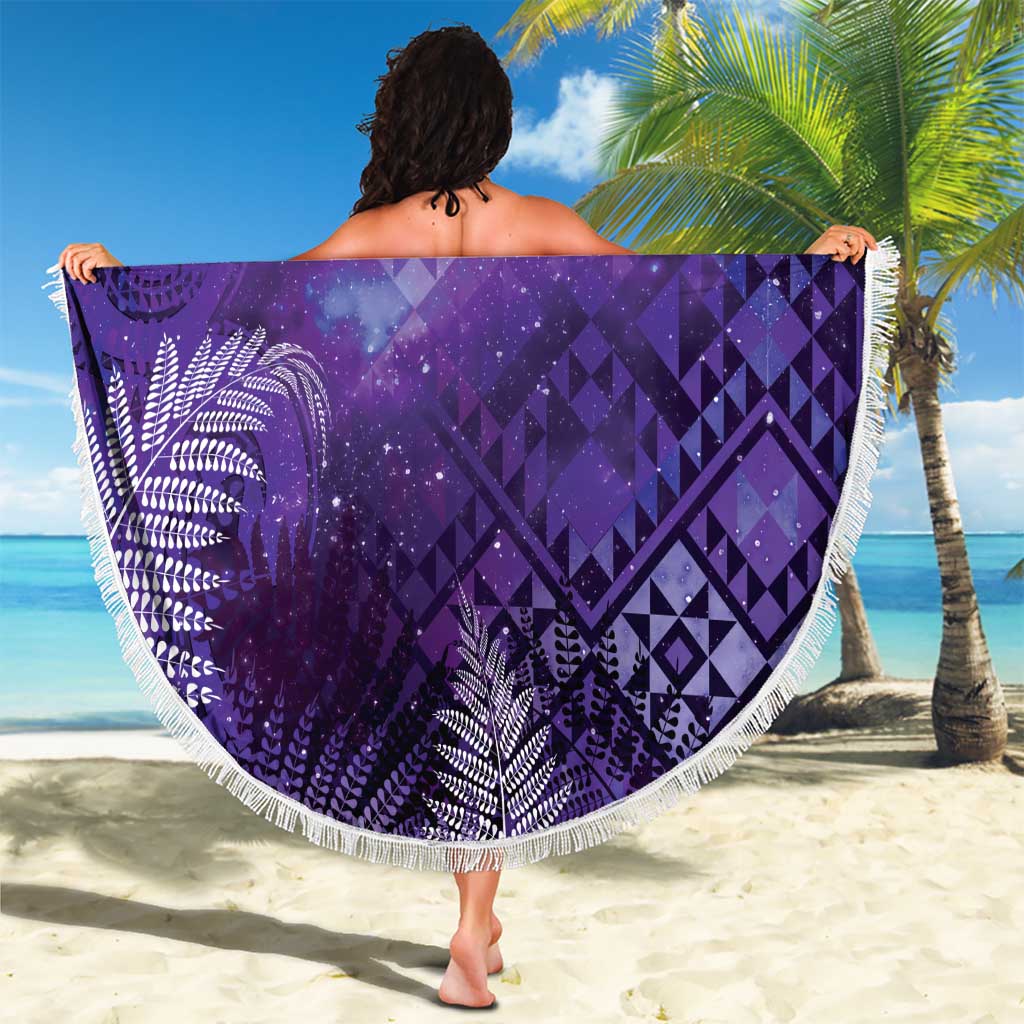 Aotearoa Taniko Matariki Beach Blanket Cosmic Violet LT7 - Polynesian Pride