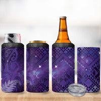 Aotearoa Taniko Matariki 4 in 1 Can Cooler Tumbler Cosmic Violet LT7 - Polynesian Pride