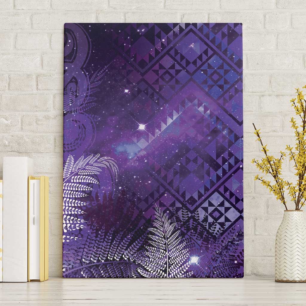 Aotearoa Taniko Matariki Canvas Wall Art Cosmic Violet LT7 Without Frame Purple - Polynesian Pride