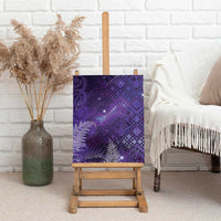 Aotearoa Taniko Matariki Canvas Wall Art Cosmic Violet LT7 - Polynesian Pride