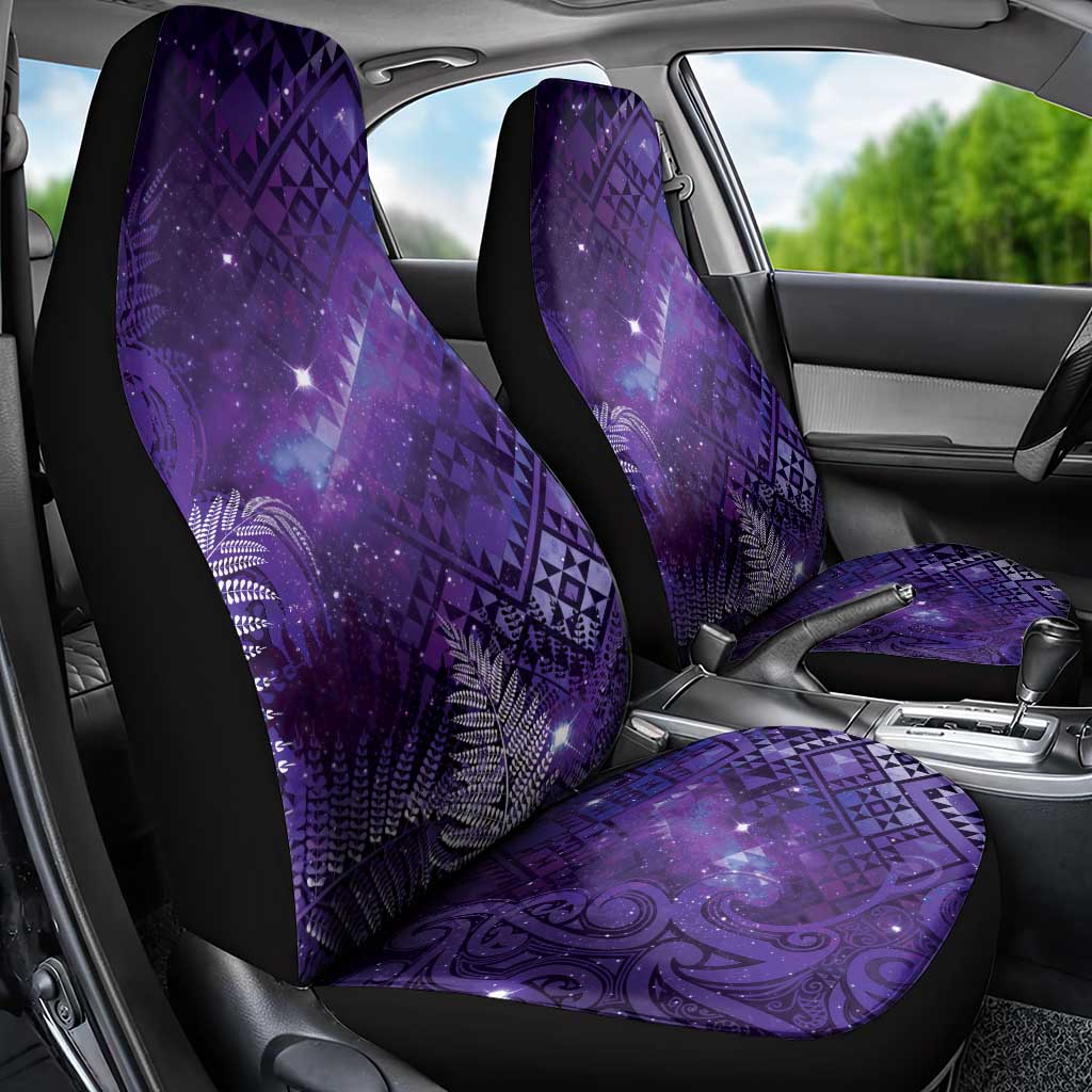 Aotearoa Taniko Matariki Car Seat Cover Cosmic Violet LT7 - Polynesian Pride