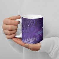 Aotearoa Taniko Matariki Ceramic Mug Cosmic Violet LT7 - Polynesian Pride