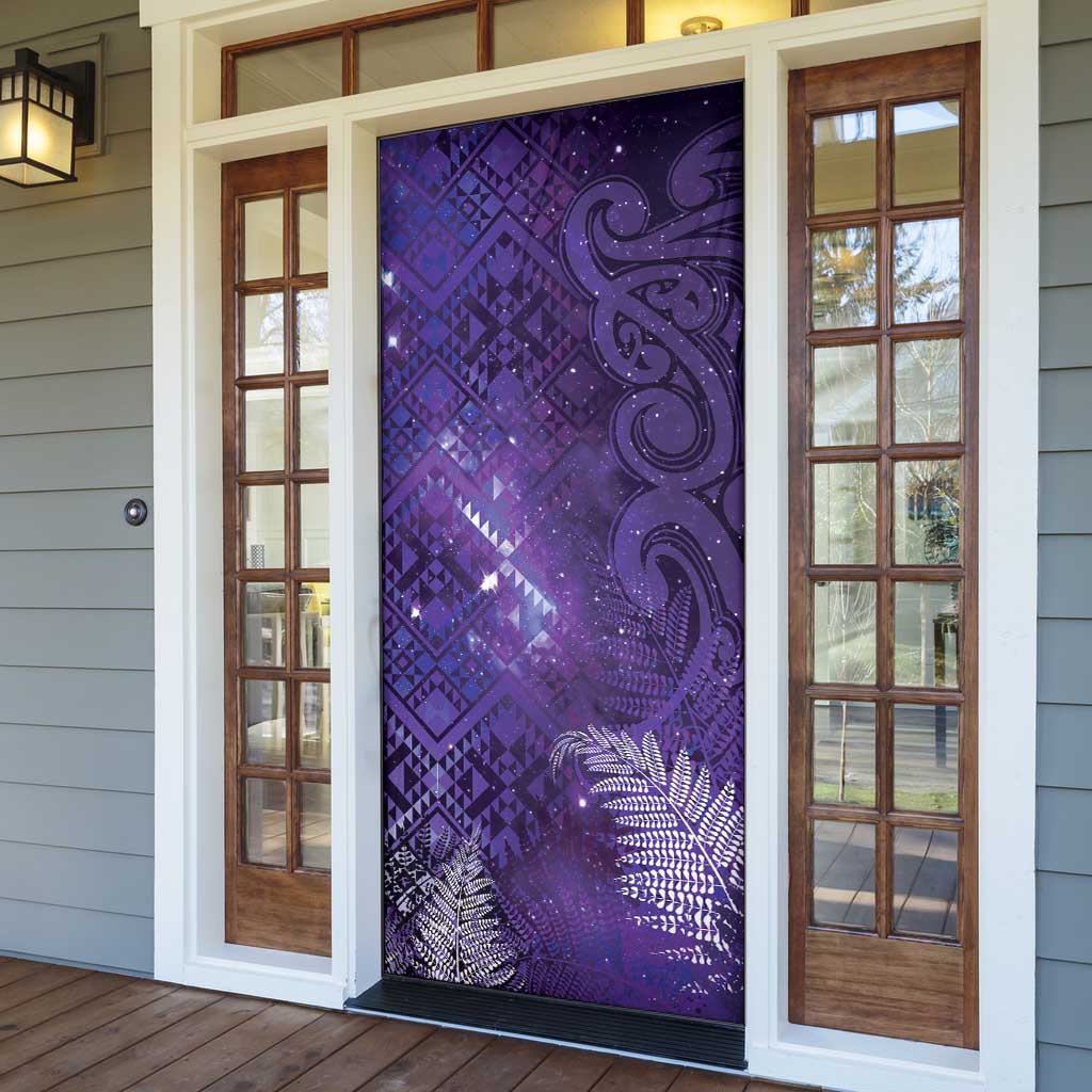 Aotearoa Taniko Matariki Door Cover Cosmic Violet LT7 - Polynesian Pride