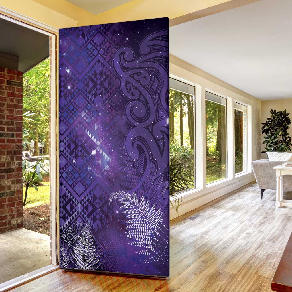 Aotearoa Taniko Matariki Door Cover Cosmic Violet LT7 - Polynesian Pride