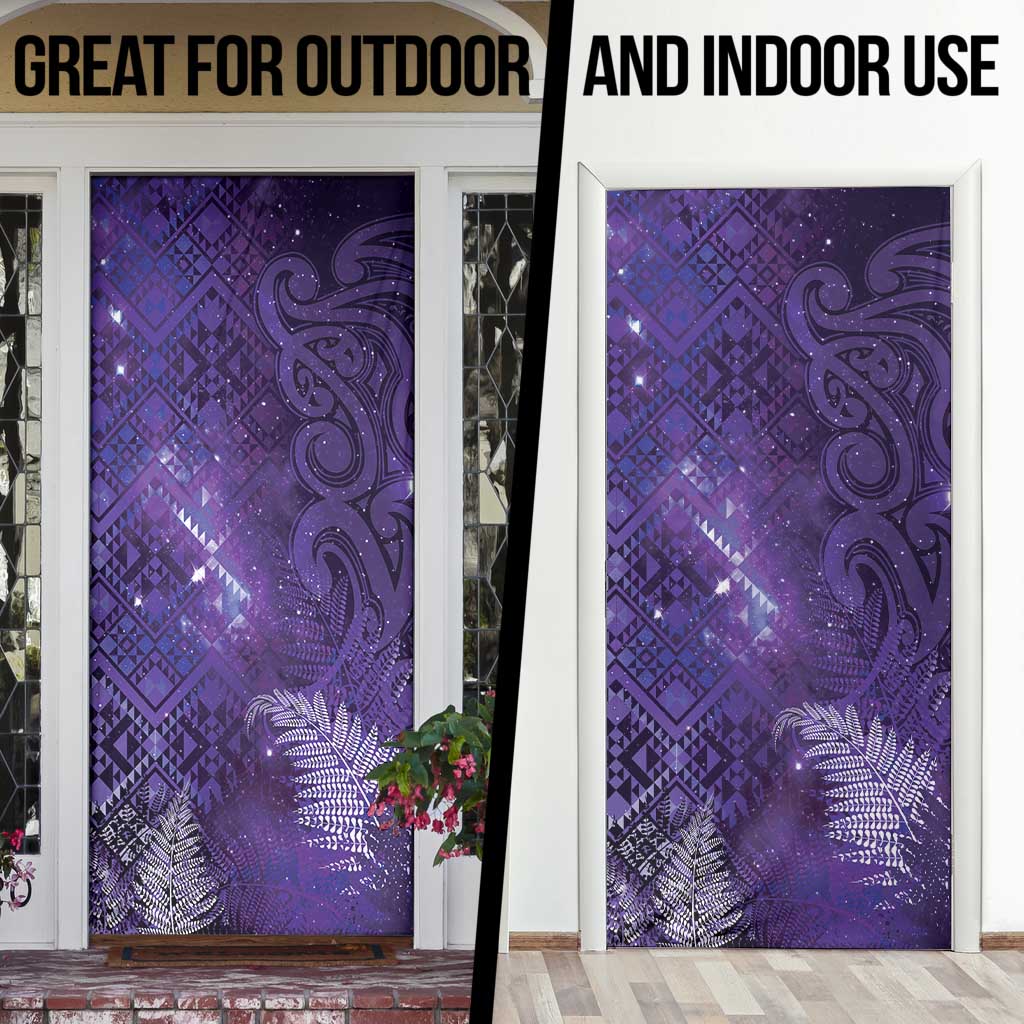 Aotearoa Taniko Matariki Door Cover Cosmic Violet LT7 - Polynesian Pride