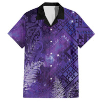 Aotearoa Taniko Matariki Family Matching Long Sleeve Bodycon Dress and Hawaiian Shirt Cosmic Violet