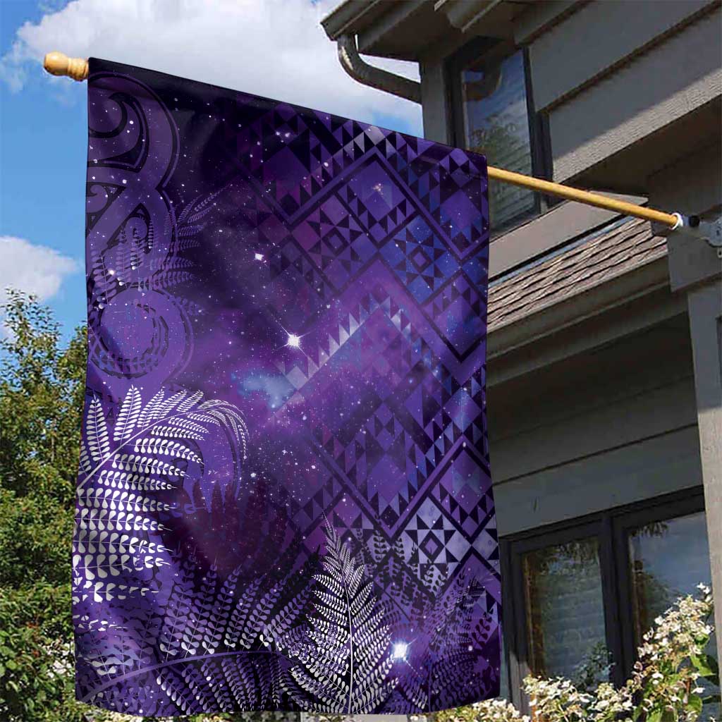 Aotearoa Taniko Matariki Garden Flag Cosmic Violet LT7 - Polynesian Pride