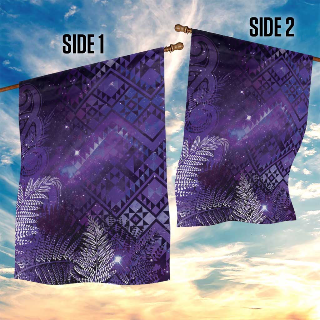 Aotearoa Taniko Matariki Garden Flag Cosmic Violet LT7 - Polynesian Pride