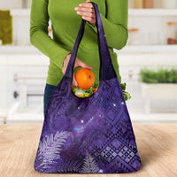 Aotearoa Taniko Matariki Grocery Bag Cosmic Violet LT7 - Polynesian Pride