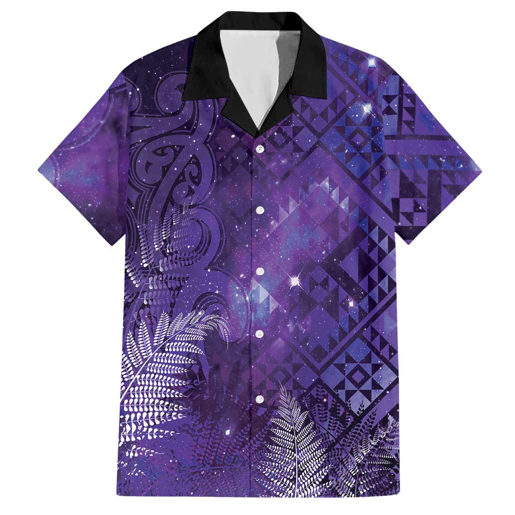 Aotearoa Taniko Matariki Hawaiian Shirt Cosmic Violet LT7 Purple - Polynesian Pride