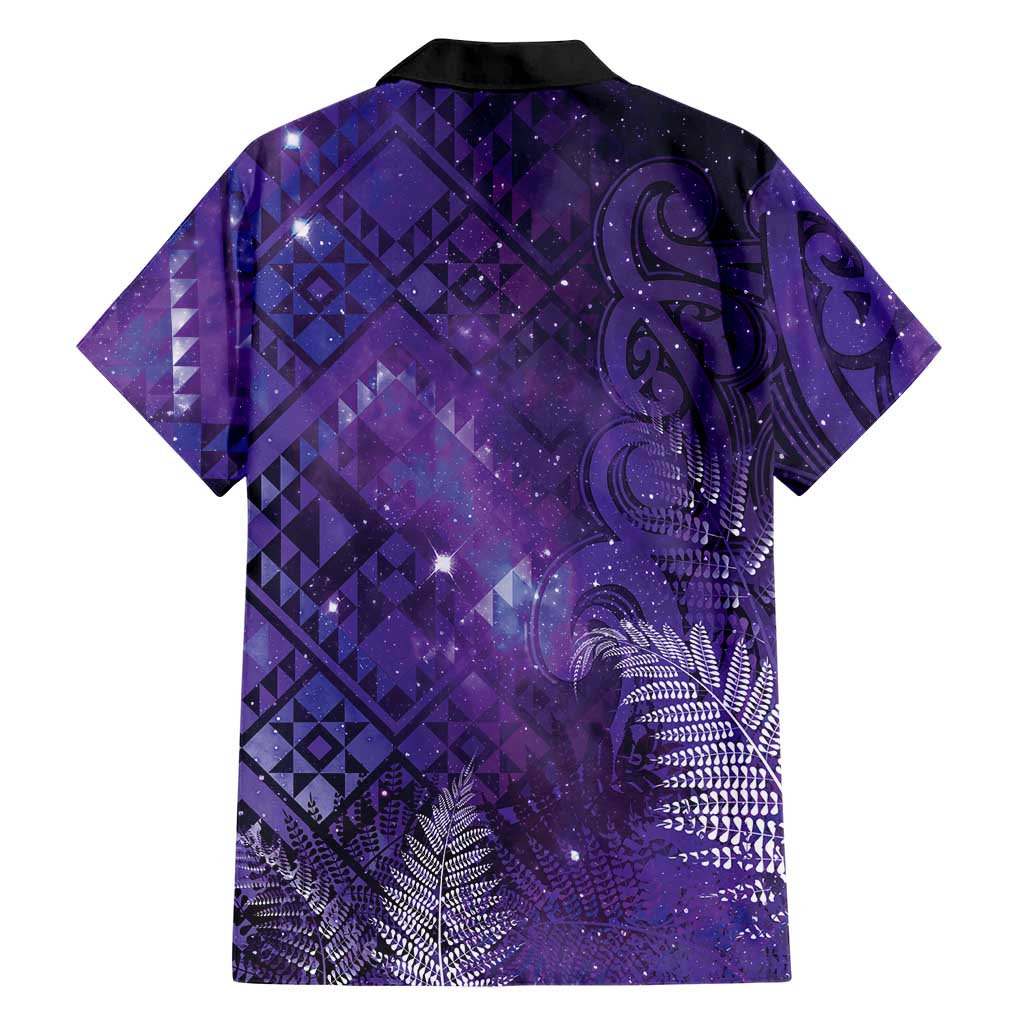 Aotearoa Taniko Matariki Hawaiian Shirt Cosmic Violet LT7 - Polynesian Pride