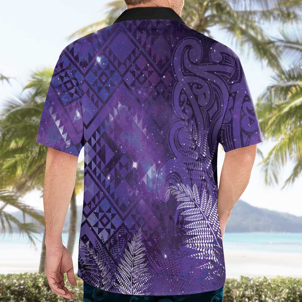 Aotearoa Taniko Matariki Hawaiian Shirt Cosmic Violet LT7 - Polynesian Pride