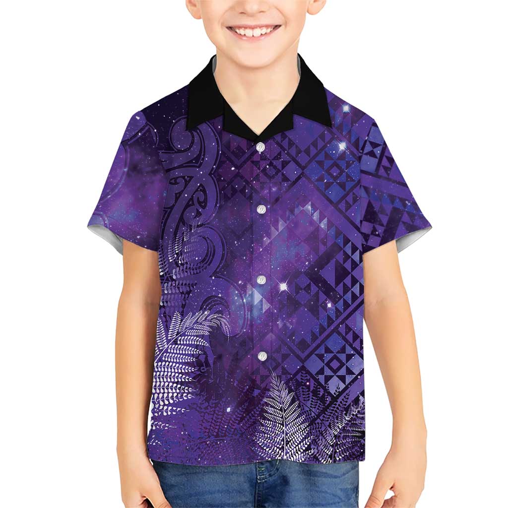 Aotearoa Taniko Matariki Hawaiian Shirt Cosmic Violet LT7 - Polynesian Pride