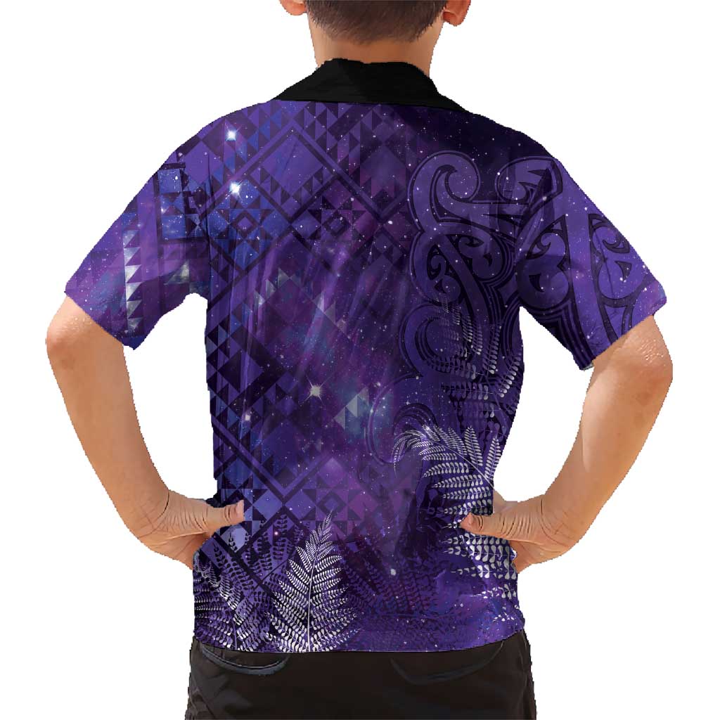 Aotearoa Taniko Matariki Hawaiian Shirt Cosmic Violet LT7 - Polynesian Pride