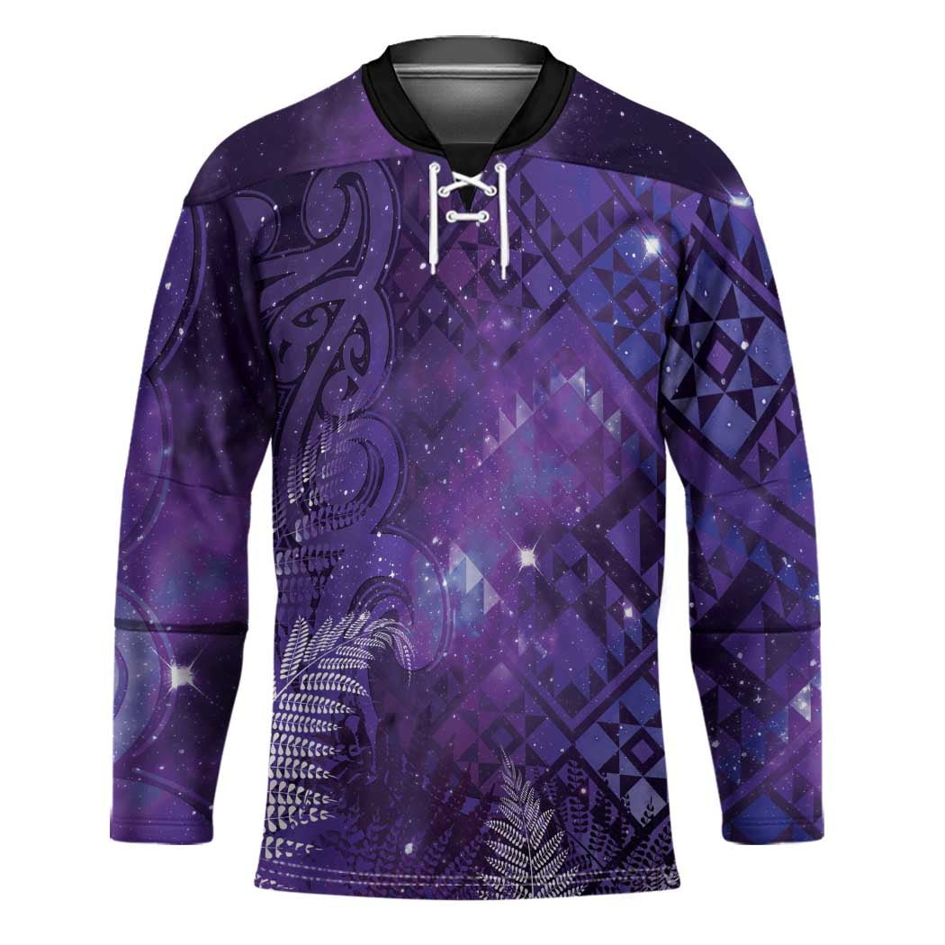 Aotearoa Taniko Matariki Hockey Jersey Cosmic Violet LT7 Unisex Purple - Polynesian Pride