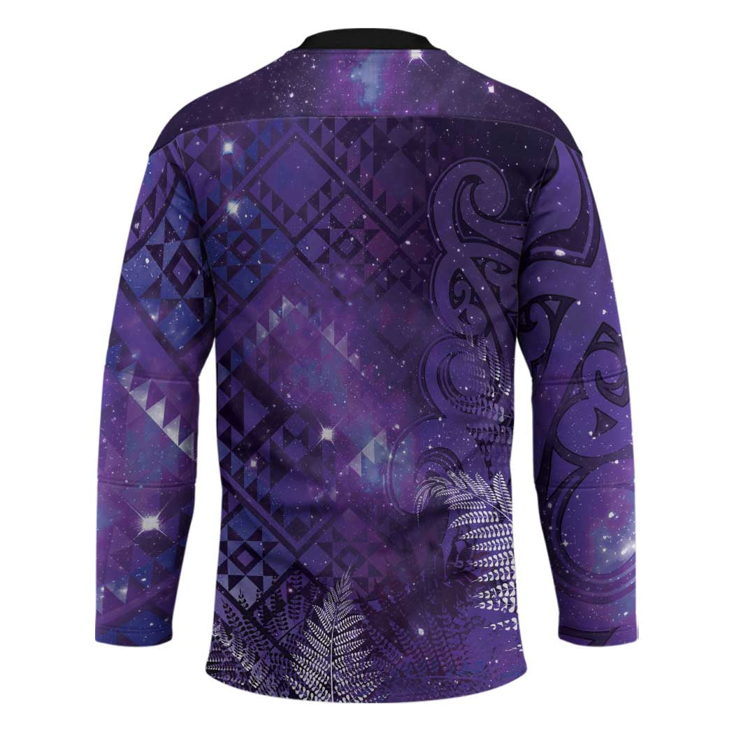 Aotearoa Taniko Matariki Hockey Jersey Cosmic Violet LT7 - Polynesian Pride