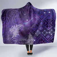 Aotearoa Taniko Matariki Hooded Blanket Cosmic Violet LT7 One Size Purple - Polynesian Pride