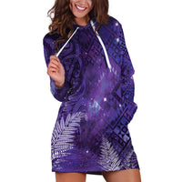 Aotearoa Taniko Matariki Hoodie Dress Cosmic Violet